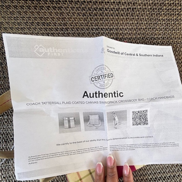 Coach Heritage Tattersall Pink Stripe Crossbody - Picture 8 of 8